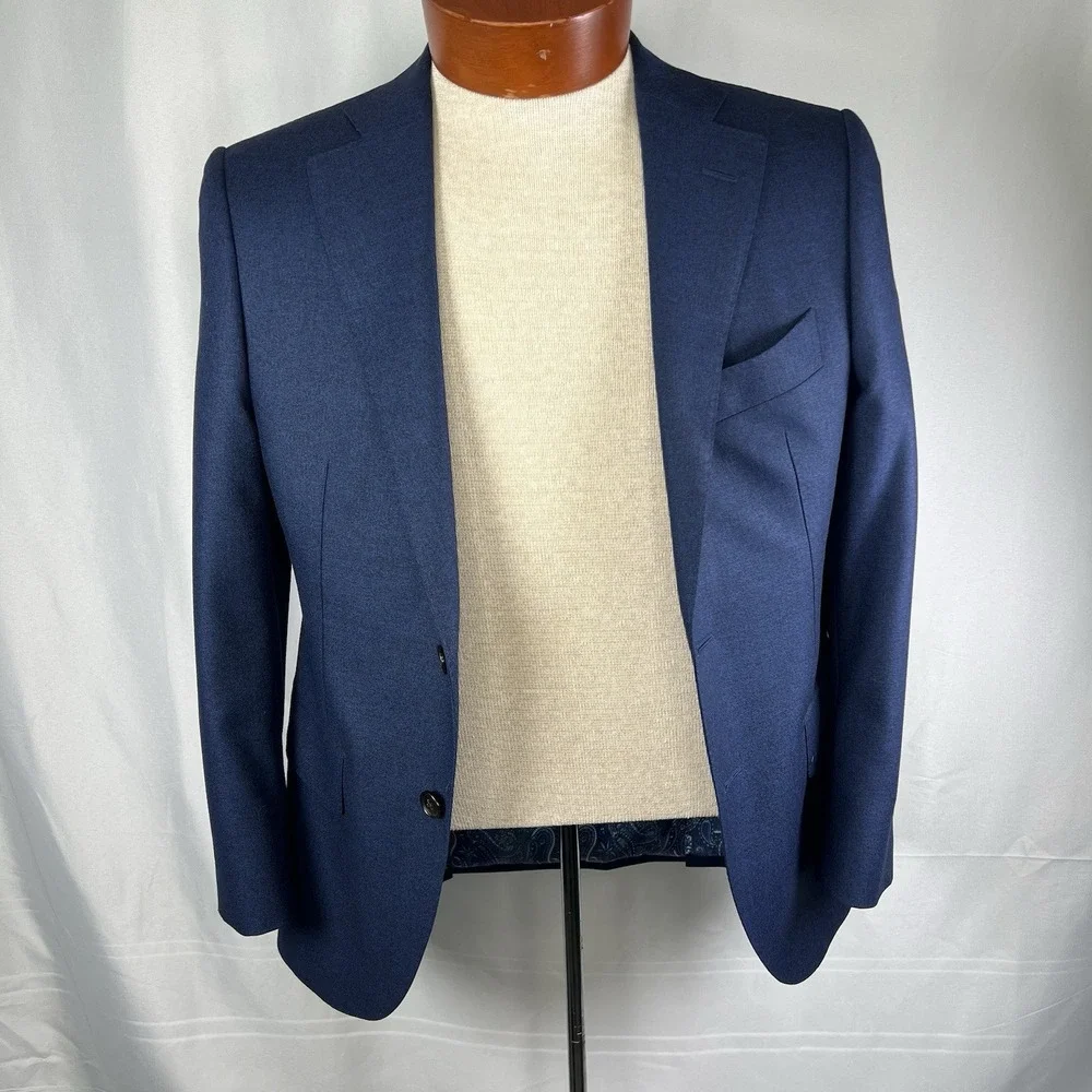Suitsupply Lazio Vitale Barberis‎ Wool and Silk Coat 36S Blazer Jacket